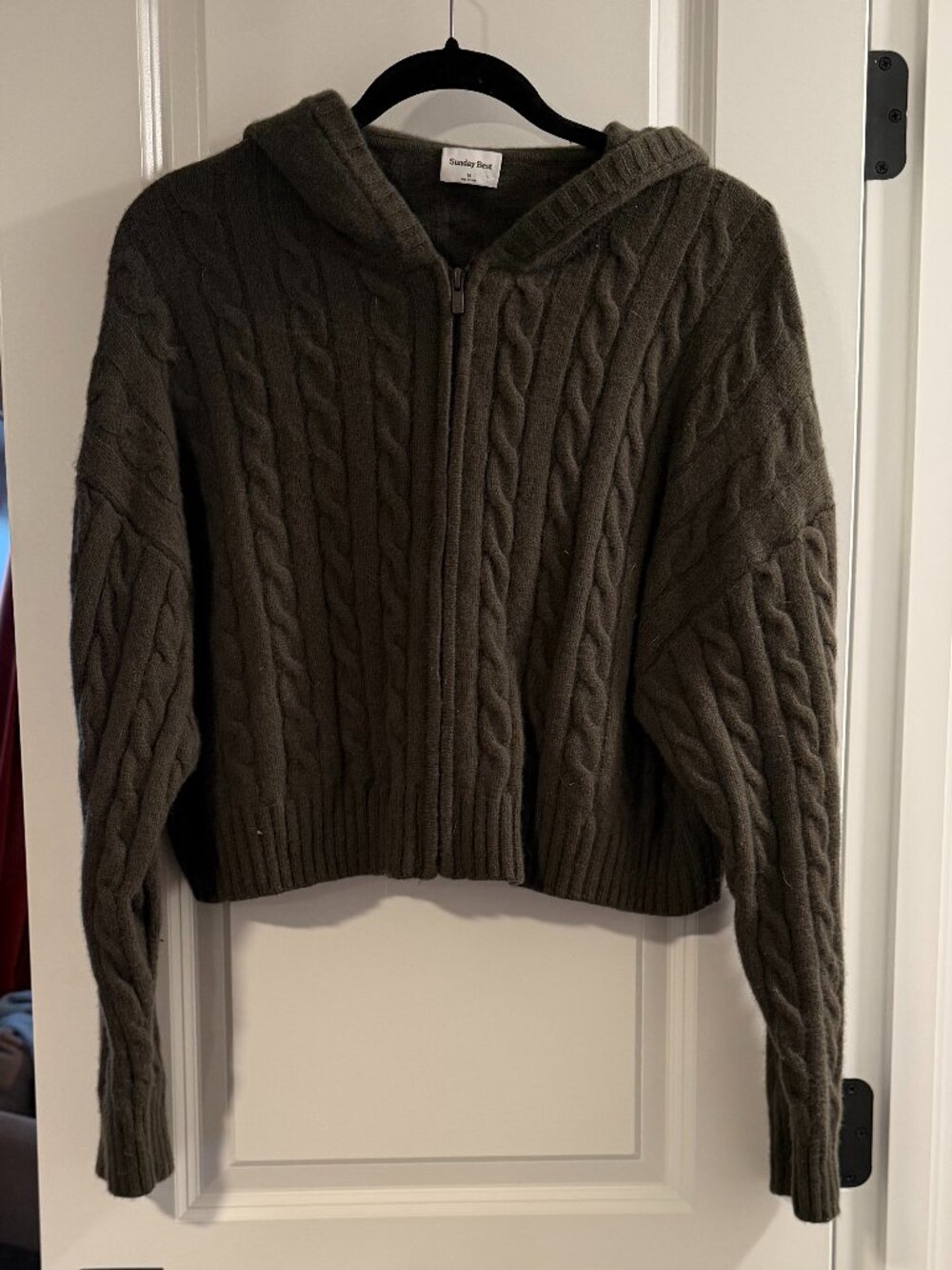 Aritzia Sunday Best Octavia Zip Hoodie — Olive, Size M